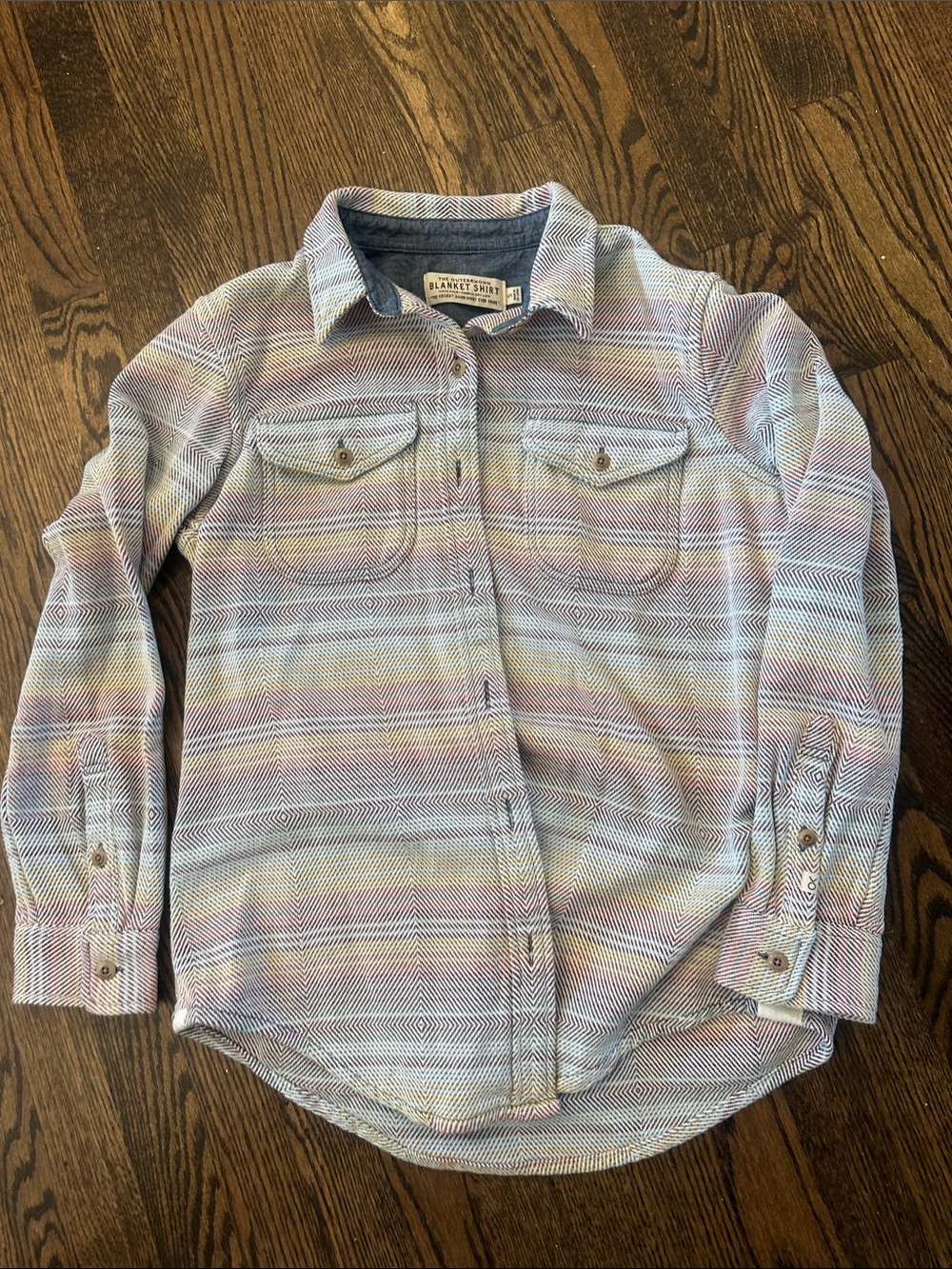 Outerknown Pastel Multistripe Button-Down Shirt